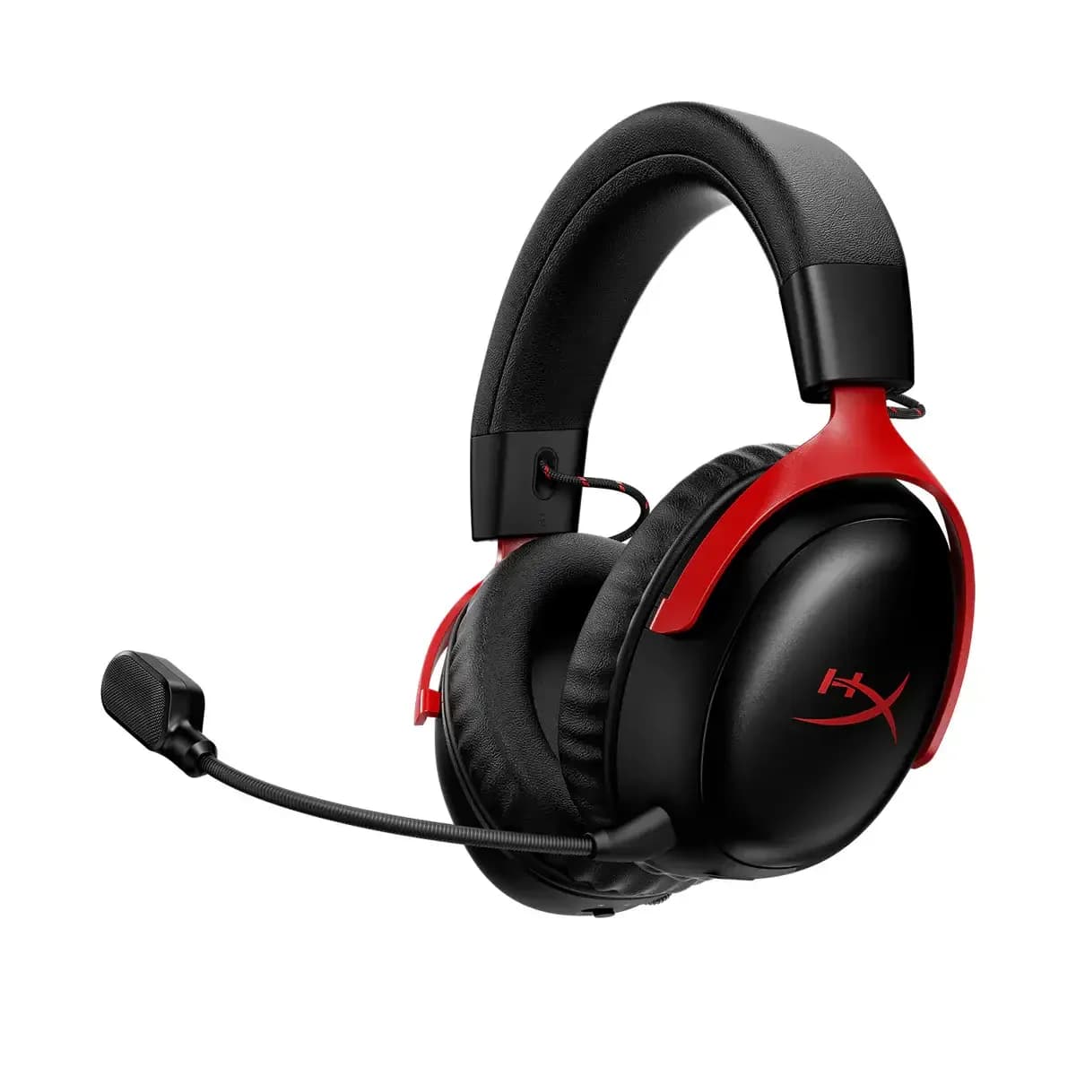 HyperX Cloud III S Wireless headset in black and red with microphone